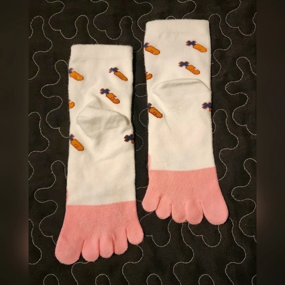 Girl's Rabbit Bunny Easter Toe Socks. Size‎ 10-2